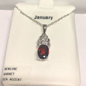 Garnet and Diamond Necklace